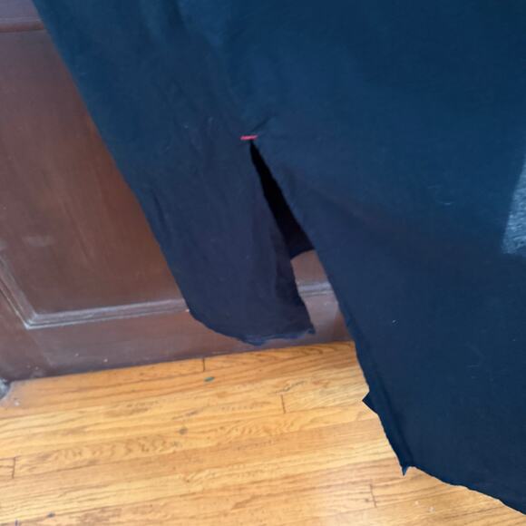 Natural Life | Drew 100% Cotton Button Down Duster Maxi Shirt Dress Black Medium - Picture 7 of 10